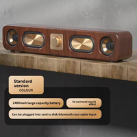 Enceinte sans fil rétro E3404 avec boîtier ABS, rechargeable par USB, batterie 3000 mAh, insertion de carte, 10W, pour la maison et la voiture