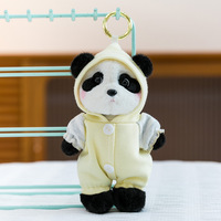 Muñeco de peluche articulado de 15 cm Lina Bunny Bear Panda, colgante para bolso, llavero y amuleto para cadena