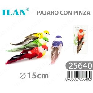 Clip Decorativa per Abiti a Forma di Uccello Ilan, 15cm, Multicolore - Product Image 1
