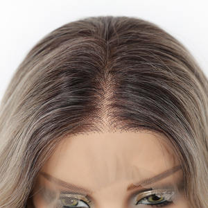 Nouvelle perruque en dentelle complète 13*6, style européen et américain, <span class=keywords><strong>dégradé</strong></span> doré, <span class=keywords><strong>cheveux</strong></span> longs <span class=keywords><strong>bouclés</strong></span>, grande surface, entièrement tissée à la main, réaliste pour femme - Product Image 3