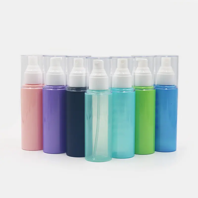Luxe 100Ml 1200Ml Aangepaste Kleur Lotion Vloeibare Spuitfles Cosmetische Plastic Biologisch Afbreekbare Fles Met Pomp