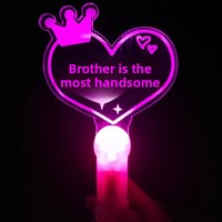 Bâton lumineux LED en acrylique pour concert, bracelet lumineux, lampe torche de soutien, impression personnalisable, style ROMANCE/Anime