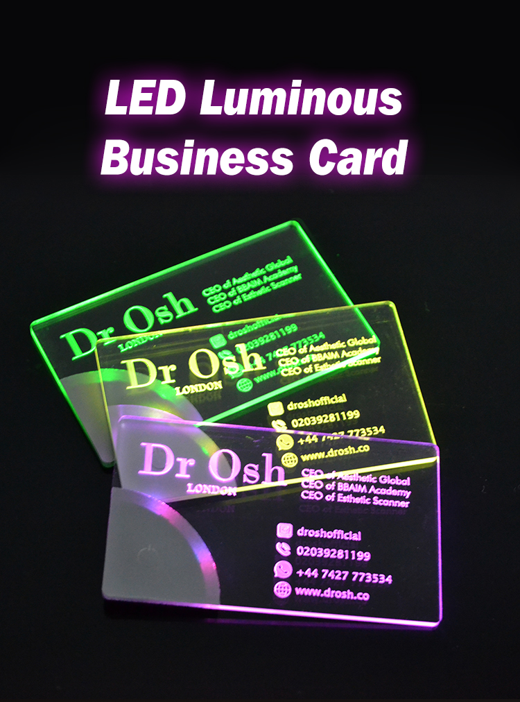 Linli Patent Flashing Glowing Personal Name Card For Promotional