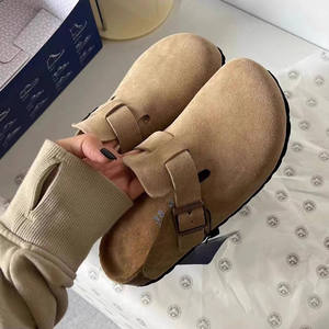 <span class=keywords><strong>Sandalias</strong></span> de piel de vaca Birkenstocks individuales con suela de corcho medio cubierta suela gruesa elevada punta cerrada y forro de cuero-nuevo estilo - Product Image 5