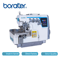 Machine à coudre surjeteuse industrielle Borater à entraînement direct haute vitesse, économe en énergie, avec coupe-fil automatique pour la confection de vêtements et de t-shirts
