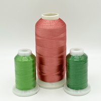 Fil à broder en viscose polyester trilobé 120D/2 écologique fil à broder teint Dope