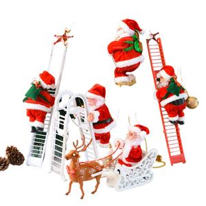 Yixia eléctrico Santa Claus escalada escalera creativa <span class=keywords><strong>CASA</strong></span> DE Navidad figura para decoraciones festivas para el hogar - Product Image 1