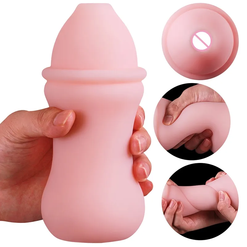 Fabrika toptan süt şişesi erkek Masturbator güçlü emme gerçekçi vajina kedi cep seks oyuncakları erkekler yetişkinler için 18 + XXX