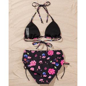 ชุดว่ายน้ำ OUTPACE 2022 ลายพิมพ์สามเหลี่ยมแบบผูกคอ ดีไซน์ใหม่สุดเซ็กซี่ พร้อมโลโก้สั่งทำพิเศษ ชุดบิกินี่สำหรับผู้หญิง มีจำหน่ายแล้ว - Product Image 1