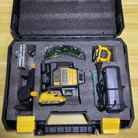 Kit de niveau laser 4D rotatif automatique à faisceau vert, 16 lignes, batterie au lithium, auto-nivelant, pour la construction