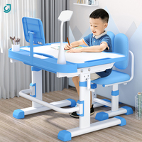 Ensemble bureau et chaise pour enfants, bureau d'étude scolaire avec lumière USB, tiroir de rangement pour l'écriture, hauteur réglable, meubles de chambre d'enfant