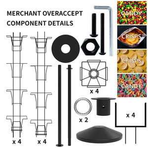 Oem/ODM 8-Tier Xoay Dây kim loại siêu thị hiển thị đứng Khoai Tây Chip bán lẻ sàn giá với <span class=keywords><strong>32</strong></span> Túi - Product Image 3