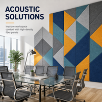 Panneaux acoustiques en PET à faible MOQ, prix d'usine, dalles murales insonorisantes en fibre de polyester pour studio à domicile, livraison rapide