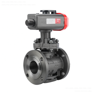 Vente de liquidation B2B COVNA, vanne à bille pneumatique à bride WCB, deux voies, étanchéité avec interrupteur de fin de course, vanne à bille à bride de commande d'air - Product Image 1