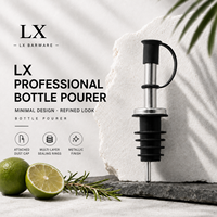 Bouchon verseur en acier inoxydable pour vin rouge, bec verseur pour cocktail, bec verseur métal-plastique, modèle LXD-014, origine Yongkang