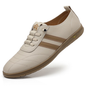 Mocasines de cuero casuales de negocios para hombre, suela suave, sin cordones, color negro 1171 - Product Image 4