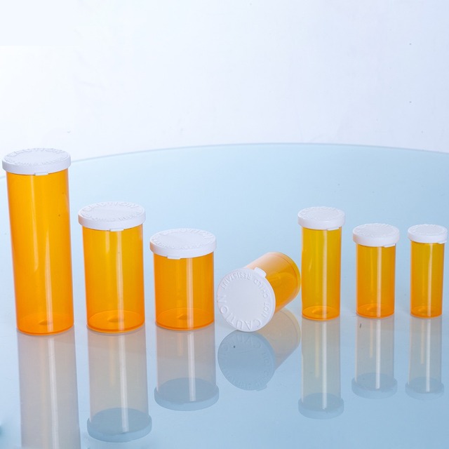 China Manufacturer Stock Wholesale Orange Color of 6 813 20 30 40 60 Dram Pharmacy Bottles for Pills and Vitamin Supplement
