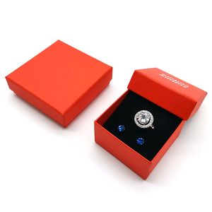 กล่องกระดาษแข็งพิมพ์ลายแบบกำหนดเองสำหรับใส่เครื่องประดับ ยี่ห้อ Everwin ผลิตจากวัสดุรักษ์โลก พร้อมซับในกำมะหยี่ รูปทรงสี่เหลี่ยมผืนผ้า ฝาปิดฐานสี่เหลี่ยม ลายพิมพ์แบบสี่เหลี่ยม ขายส่ง - Product Image 1