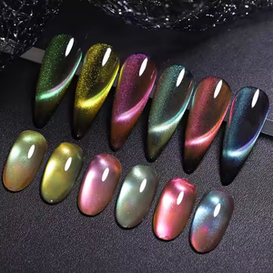 Venta al por mayor a granel ojo de gato en polvo DIY brillo creación láser espejo mágico decoración de uñas arte para decoraciones de Navidad - Product Image 3