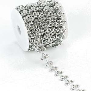 Rhinestone <strong>Elastic</strong> Style Mesh <strong>Trimming</strong> 10 Yards/roll Flower Shape Mesh <strong>Crystal</strong> a Row Plastic Rhinestone <strong>Trimming</strong> Wholesale - Product Image 1