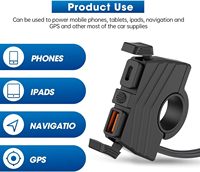 Chargeur rapide Usb pour moto 12V avec port de téléphone portable de type C, prise de courant étanche, adaptateurs de prise pour moto