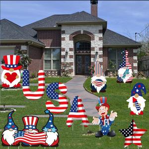 Letrero de Jardín con Duende del Día de la Independencia, Decoración Patriótica Americana para el 4 de Julio, Producto Transfronterizo Más Vendido - Product Image 4