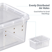 Boîte à reptiles ventilée en plastique PP 15x10x6,5 cm, empilable, pour araignées, tarantules, jeunes isopodes, vente en gros