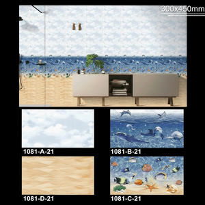 กระเบื้องห้องน้ำเซรามิกขนาด300X450มม. สำหรับการตกแต่งภายในรูปปลาในเอเชียตะวันออกเฉียงใต้ - Product Image 1