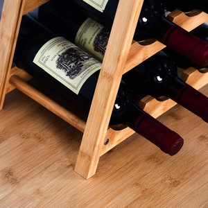 <span class=keywords><strong>Pyramide</strong></span> 6 bouteilles de vin étagère de rangement présentoir de vin comptoir de cuisine porte-bouteille de vin - Product Image 6