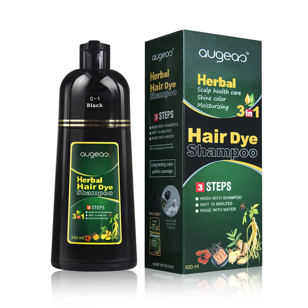 Private Label OEM Hersteller Färbung Marke permanent braun Kräuter 3 in 1 natürlichen besten Indien schwarz Haar färbemittel Shampoo