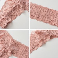 Panty Bikini Transparan Berenda Wanita Seksi G-String Celana Dalam Motif Bunga Pinggang Rendah T-Back