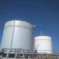 Réservoir de stockage à double confinement de 10 000 m3, réservoir de stockage à fond plat cryogénique pour l'éthane liquéfié