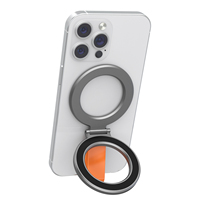 Support de téléphone magnétique à trois faces en alliage d'aluminium - Portable, hauteur réglable, base rotative, suivi intelligent, pour lit et bureau