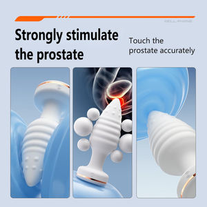 Harga rendah steker Anal rotasi silikon <span class=keywords><strong>Dilator</strong></span> Anal mainan dewasa mainan seks Gay Set steker Anal pijat prostat - Product Image 5