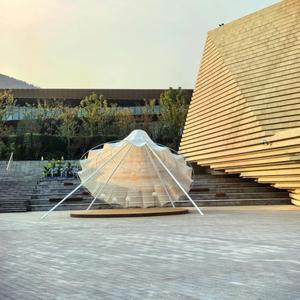 Tenda a forma di fiore speciale baldacchino impermeabile in tessuto per <span class=keywords><strong>tende</strong></span> in acciaio per Resort all'aperto Hotel campeggio in vendita - Product Image 5