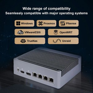 Topton 4 NICs, Firewall de Metal Sólido para <span class=keywords><strong>PC</strong></span>, I3-N305 N150, 2*10G, 2*2.5G RJ45 LANs, DDR5, 2*NVMe, NAS, Mini <span class=keywords><strong>PC</strong></span>, Proxmox, ESXi, <span class=keywords><strong>Servidor</strong></span> Doméstico - Product Image 3