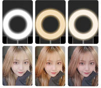 Support de téléphone professionnel à rotation 360° avec anneau lumineux LED pour selfie, trépied de bureau et accessoires pour téléphone portable