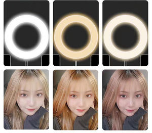 Profesyonel 360 Derece Dönebilen Telefon Standı Halka Işık Selfie Halka Işığı Telefon LED Masaüstü Tripod Tutucu Cep Telefonu Aksesuarları - Product Image 6