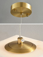 Lustre de chevet de chambre à coucher en pierre vent et nuage, style français, luxe léger, tout en cuivre, design cube créatif, pour bar et salle à manger