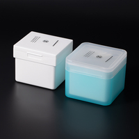 Boîte carrée personnalisable pour cotons démaquillants, pot à masques en coton avec couvercle rabattable et pince à épiler, conteneur pour cotons démaquillants – Offre Spéciale