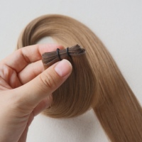 Extensiones de Cabello Profesionales de 20 Pulgadas, 50g, Cabello Humano Virgen Real, Genius Wefts, Balayage Marrón Chocolate