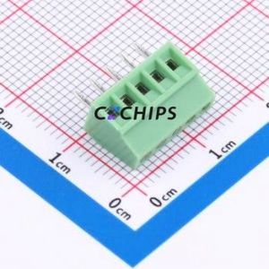 XY308-2.54-5P Screw Terminal Block Through hole Component (THT),P=2.54mm Connector 1x5P 2.54mm Green Through Hole - Product Image 1