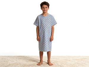 Robes de patient pour enfants en coton 100% pur imprimées pour usage médical dans des couleurs personnalisées, adaptées à tous dans les hôpitaux ou les spas - Product Image 6