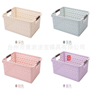 ตะกร้าเก็บของพลาสติก 36x24.5x11.8 ซม. พร้อมหูหิ้ว สำหรับจัดระเบียบของใช้ในบ้าน - Product Image 3