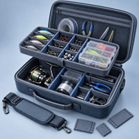 Étui de protection rigide en EVA pour accessoires de pêche avec intérieur réglable, taille personnalisée, couleur, logo, fournisseur OEM