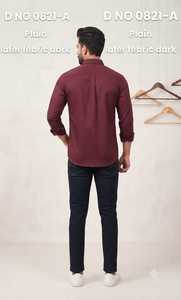 <b>Men's</b> LAFAR 30x30 Plain <b>Party</b> Wear <b>Shirts</b> in Dark Solid Colors Full Sleeve Button Down Formal and Smart Casual Fashion - Product Image 2