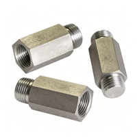 Tuerca Hexagonal de Extensión de Doble Extremo de Aluminio OEM, Conector de Acoplamiento de Rosca Macho-Hembra, Tamaño Personalizado para Accesorios de Tuberías Hidráulicas
