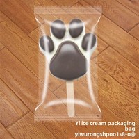 Sac de crème glacée transparent fait main scellé à la machine pour sucettes glacées sorbet 100 pièces emballage personnalisable pour outils de crème glacée