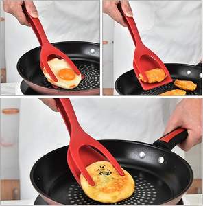 Nylon 2 in 1 Steak Shovel Spatula Grip Flip Tongs Steak Pancake <b>Kitchen</b> Food Cooking Tool Egg Steak Bread Clamp - Product Image 4