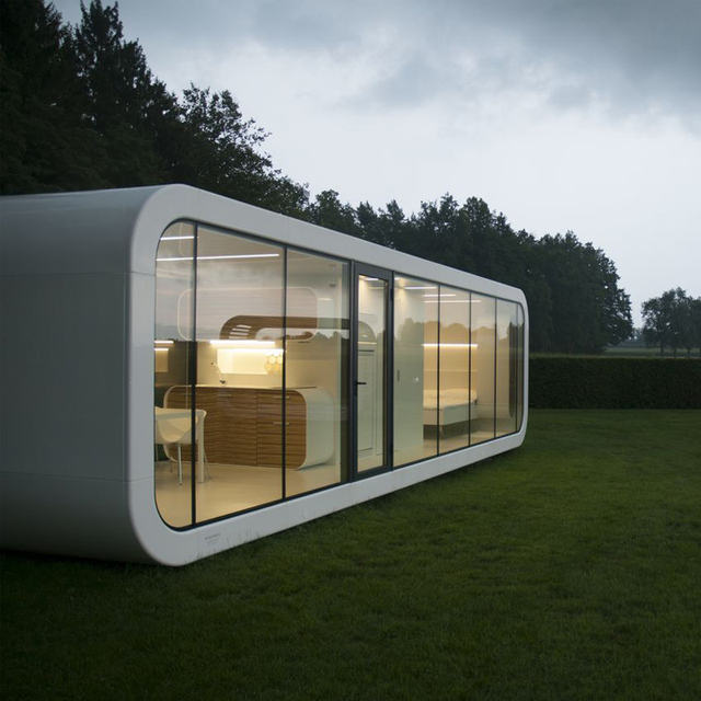 20ft 40ft Modular Prefab Tiny Homes Container Office Portable apple Home Pod Movable apple Cabin